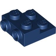 Lego Plate Special 2 x 2 x 2/3 with Two Studs On Side and Two Raised [Half Hollow Anti-stud] - Updated Version / Dark Blue