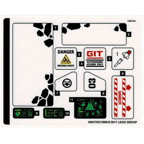 Lego Sticker Sheet for Set 70631-1