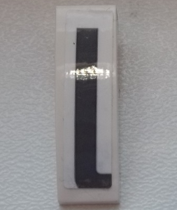 Lego Slope, Curved 3 x 1 with Dark Bluish Gray Markings Pattern Model Right Side (Sticker) - Set 75876 / White