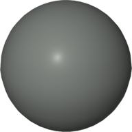 Lego Ball, Hard Plastic, 51mm (approx. 6 studs diameter) / Dark Gray