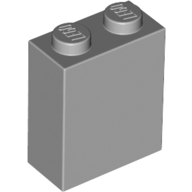 Lego Brick 1 x 2 x 2 with Inside Stud Holder / Light Bluish Gray