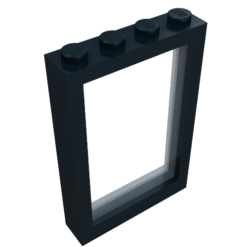 Lego Window 1 x 4 x 5 with Fixed Glass / Black