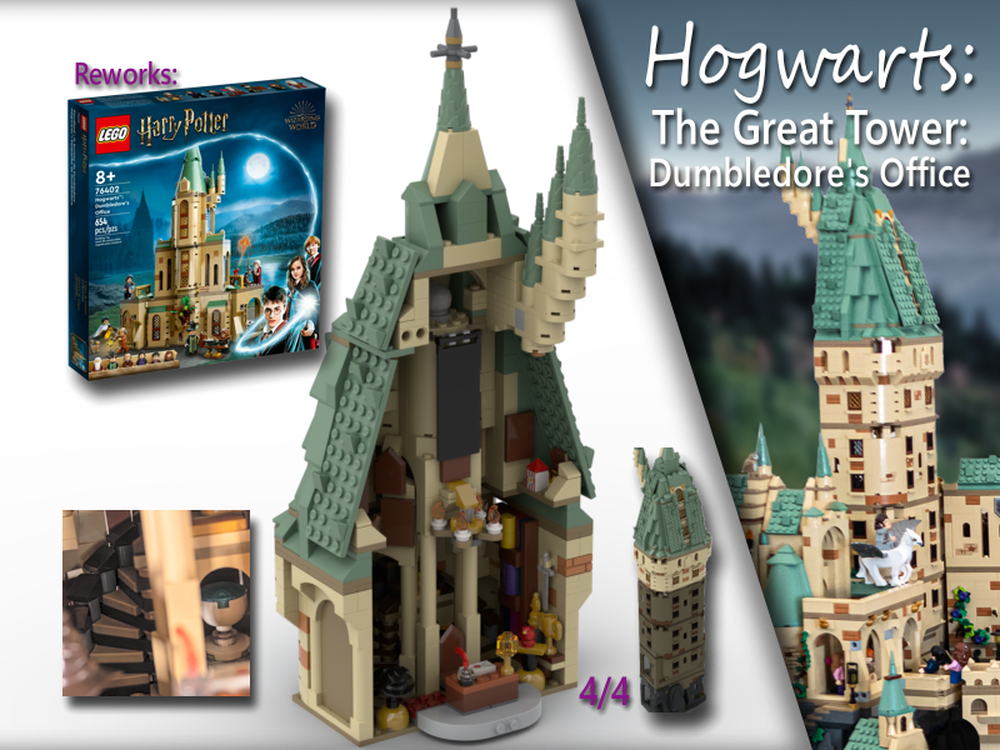 Lego HP Modular - Dumbledore's Office Rework - Great Tower 4/4