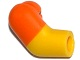Lego Arm, Right with Molded Orange Short Sleeve  Pattern / Yellow