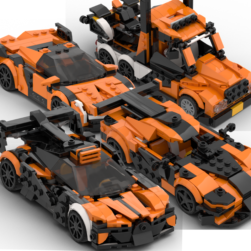 Lego Pack of 76918 Mclaren Solus GT and Mclaren F1 LM 4 Models
