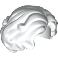 Lego Hair Short Wavy with Side Part / White