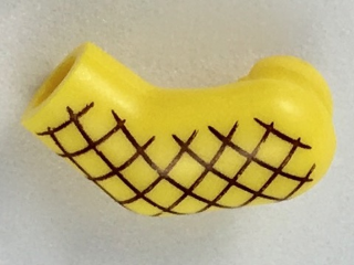 Lego Arm, Left with Dark Brown Crisscross Pattern