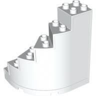 Lego Duplo Staircase, Curved with Drawer Slots / White