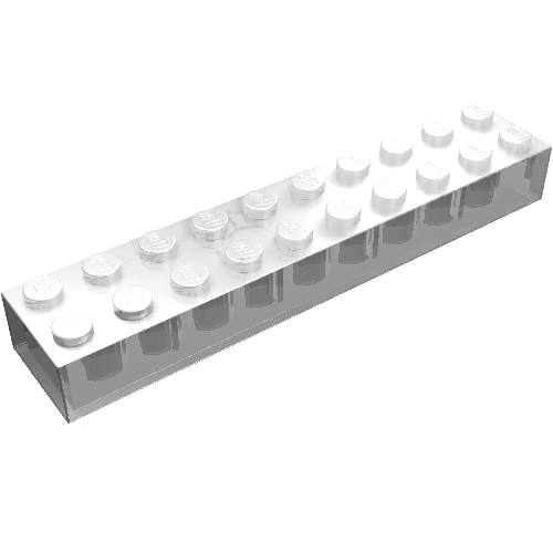 Lego Brick 2 x 10 / Trans-Clear