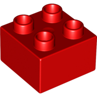 Lego Duplo Brick 2 x 2 / Red