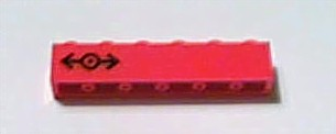 Lego Brick 1 x 6 with Train Logo Black Pattern on Left Side (Sticker) - Set 7938