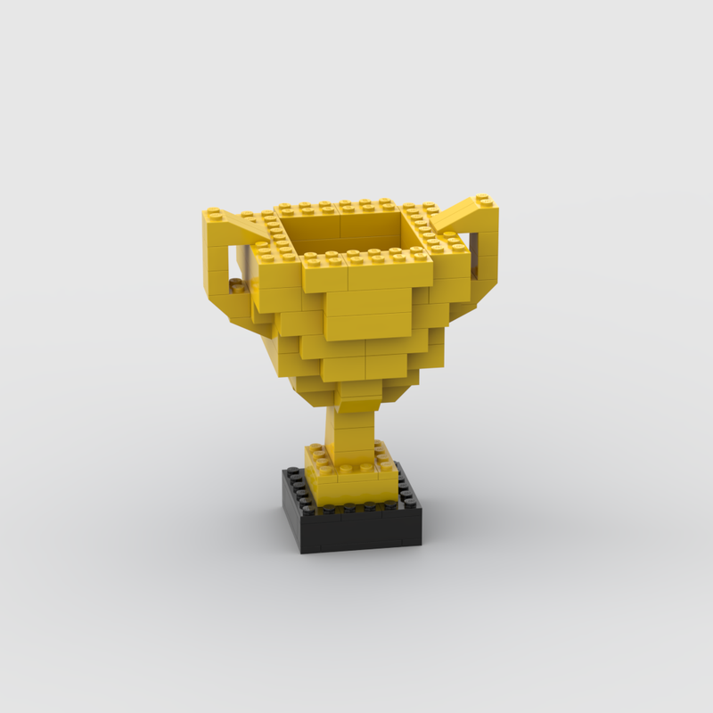 Lego golden trophy - yellow goblet - gold cup