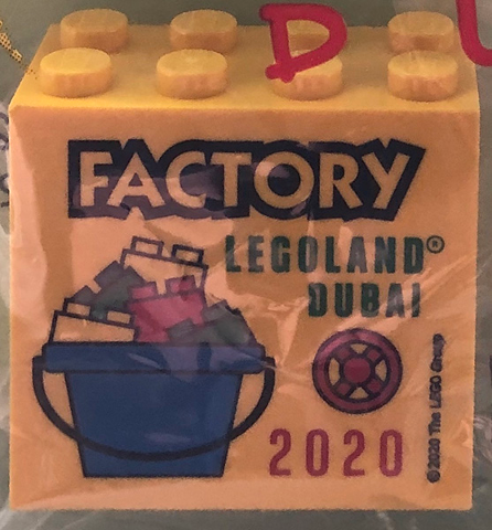 Lego Brick 2 x 4 x 3 with LEGOLAND Dubai 2020 Factory Pattern