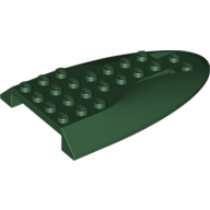 Lego Aircraft Fuselage Curved Aft Section 6 x 10 Top / Dark Green