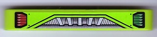 Lego Technic, Liftarm Thick 1 x 7 with Green and Red Lights and Silver Grille Pattern (Sticker) - Set 8899 / Lime