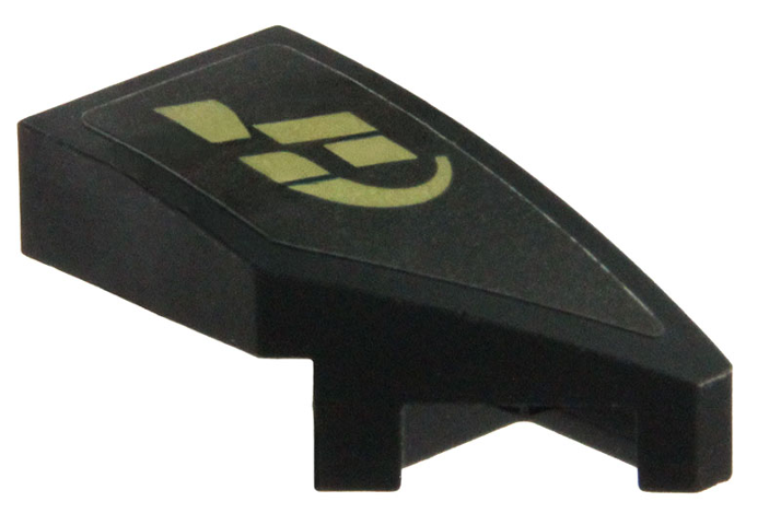 Lego Wedge 2 x 1 x 2/3 Right with Gold 'GT' Gran Turismo Logo Pattern (Sticker) - Set 76923