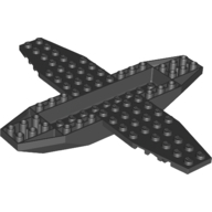 Lego Plane, Bottom 18 x 16 x 1 x 1 1/3 / Black