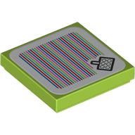 Lego Tile 2 x 2 with Basket and Barcode Print (Sticker)