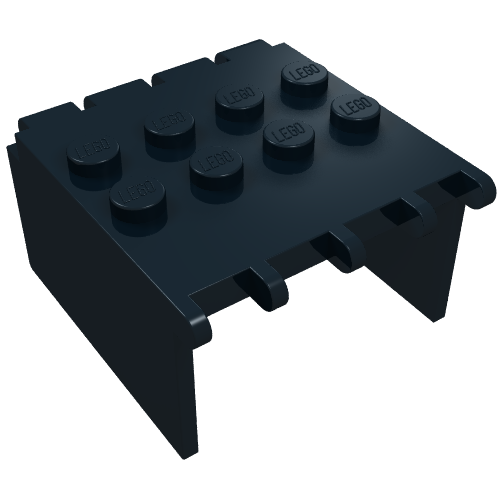 Lego Windscreen 4 x 4 x 2 Canopy Extender, Hinge / Black
