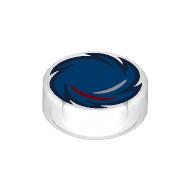 Lego Tile Round 1 x 1 with Blue Circle Saw / Sonic the Hedgehog Print