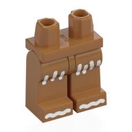 Lego Hips and Medium Nougat Legs with Ginger Bread, White Icing Print / Medium Nougat
