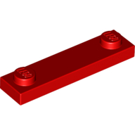 Lego Plate Special 1 x 4 with 2 Studs / Red