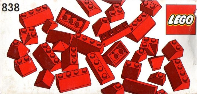 Lego Red Roof Bricks Parts Pack, 45 Degree