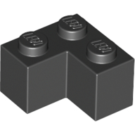 Lego Brick 2 x 2 Corner / Black