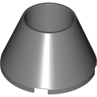 Lego Cone 4 x 4 x 2 Hollow No Studs / Dark Bluish Gray