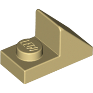 Lego Brick Sloped 45° 2 x 1 with 2/3 Cutout [Original Version] / Tan