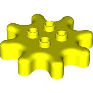 Lego Duplo Gear 4 x 4 - 8 Tooth / Vibrant Yellow