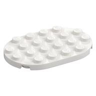 Lego Plate Round 4 x 6 / White