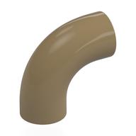 Lego Brick Round 1 x 1 diameter Tube with 90 Degree Elbow (2 x 2 x 1) and Axle Holes (Crossholes) at each end / Dark Tan