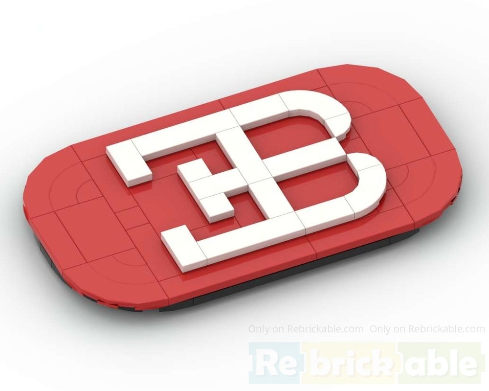 Lego Logo BUGATTI (Red & White)