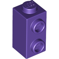 Lego Brick Special 1 x 1 x 1 2/3 with Studs on 1 Side / Dark Purple