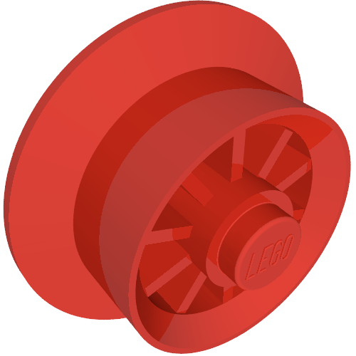 Lego Train Wheel Spoked for Wagon / Red