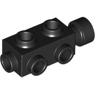 Lego Brick Special 1 x 2 x 2/3 with Studs on Sides / Black