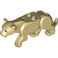 Lego Animal, Big Cat, Leopard with 2 Studs, Brown Eyes Print
