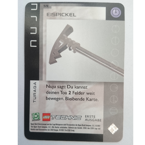 Lego Trading Card, Bionicle Game: QftM - 59 Turaga - Nuju - Ice Pick