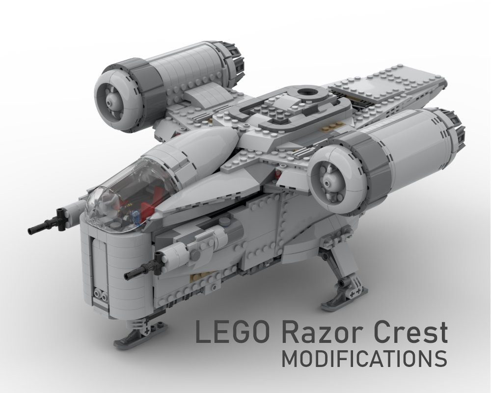 Lego Razor Crest Modifications 75292