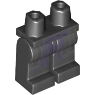 Lego Hips and Black Legs with Gray Coattails with Dark Purple Pinstripes Print
