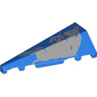 Lego Brick Wedged, Sloped 2 x 5 Left with Silver Bull Print