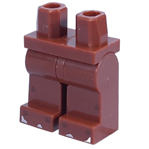 Lego Hips and Reddish Brown Legs with Silver Scratches print