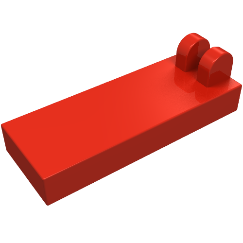Lego Hinge Tile 1 x 2 1/2 with 2 Fingers on Top / Red