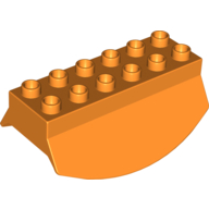 Lego Duplo Brick 2 x 6 Lower Flap Extensions / Orange
