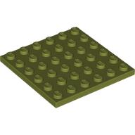 Lego Plate 6 x 6 / Olive Green