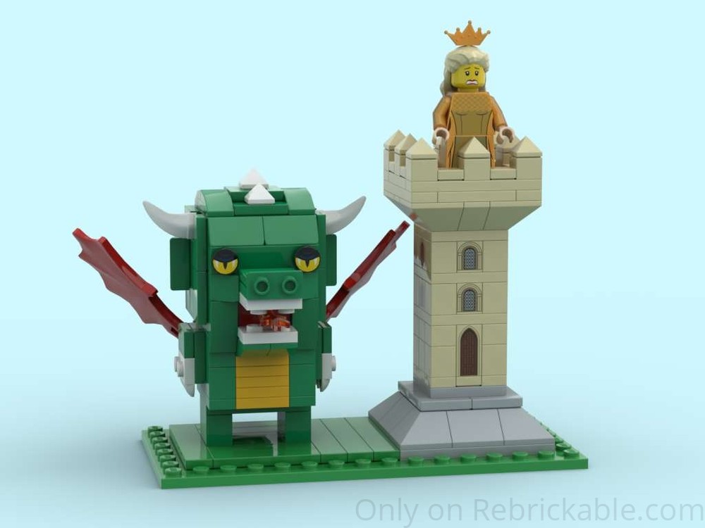 Lego Brick-built Creature: Dragon