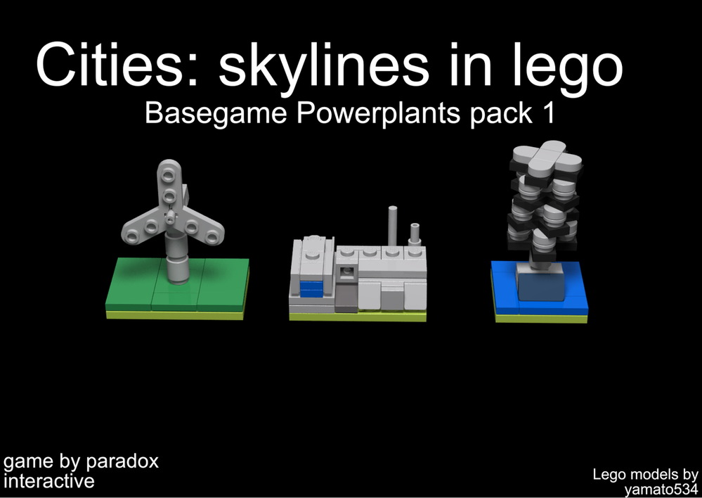 Lego Electric power plants pack 1(cities: skylines in lego)