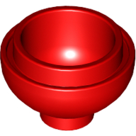 Lego Brick Round 2 x 2 Dome Bottom [Open Stud] / Red
