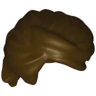 Lego Hair Swept Back, Tousled / Dark Brown